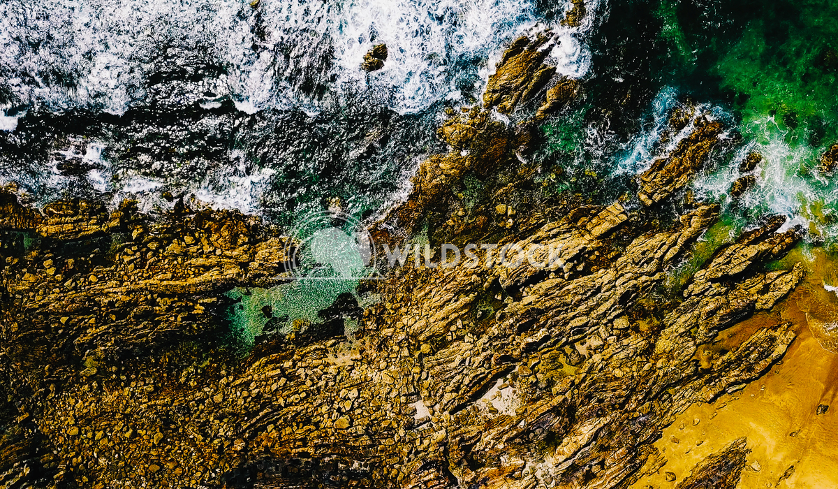 Aerial View From Flying Drone Of Ocean Waves Crushing On Rocky Beach Landscape Radu Bercan Aerial View From Flying Drone