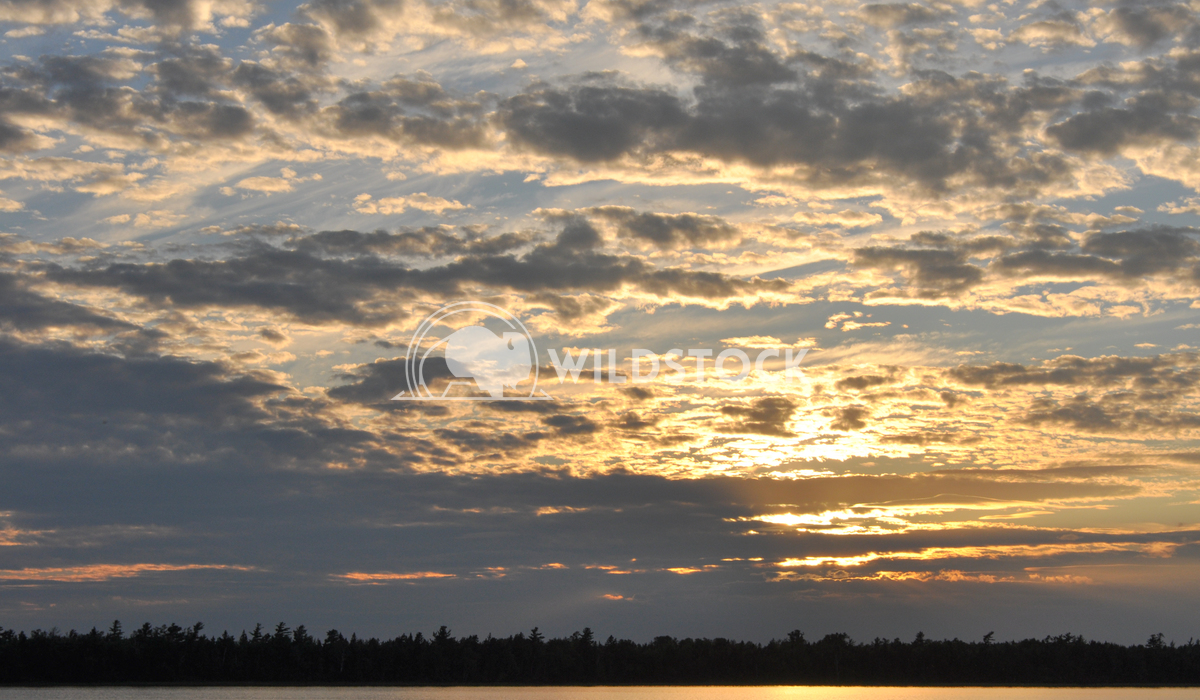 Cloudy Sky During Sunset Over Lake Justin Dutcher Harvey Lake.